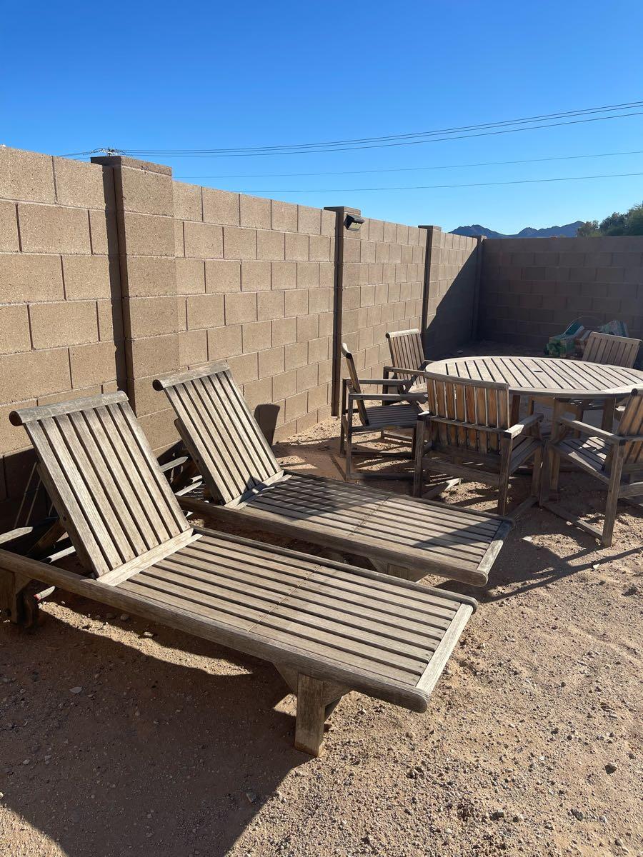 Teakwood patio furniture for 300 in Yuma, AZ For Sale & Free — Nextdoor