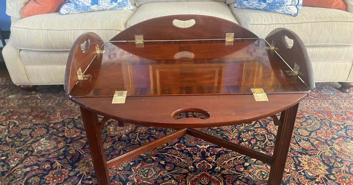 Vintage Councill Craftsman Butlers Table Made in USA Solid Mahogany and