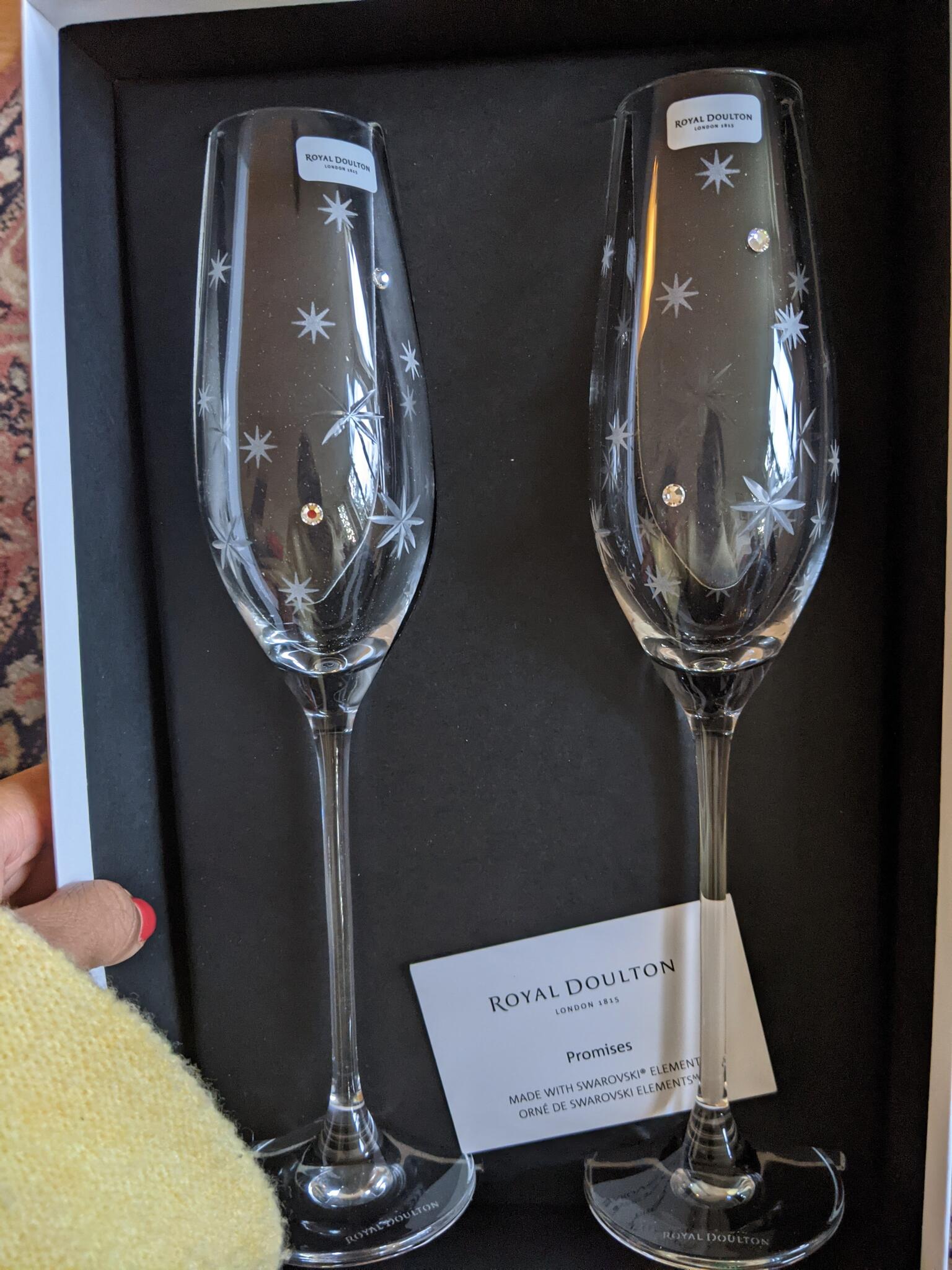 royal doulton champagne flutes swarovski