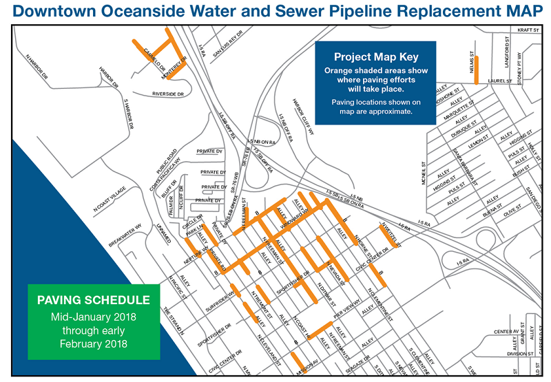Downtown Oceanside Water & Sewer Pipeline Replacement Project Nears