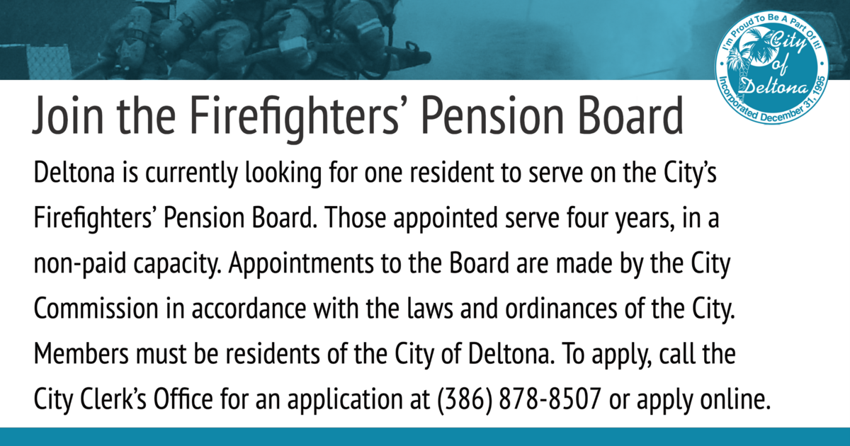 Resident Needed To Serve On Firefighters' Pension Board — Nextdoor