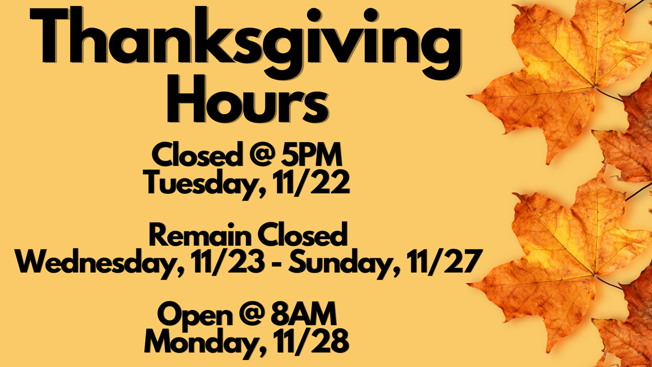 Thanksgiving Hours (Harris County Public Libraries) — Nextdoor — Nextdoor