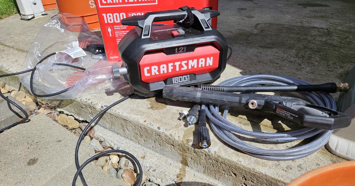 1800 PSI CRAFTSMAN Electric Pressure Washer, for $85 in Folsom, CA ...