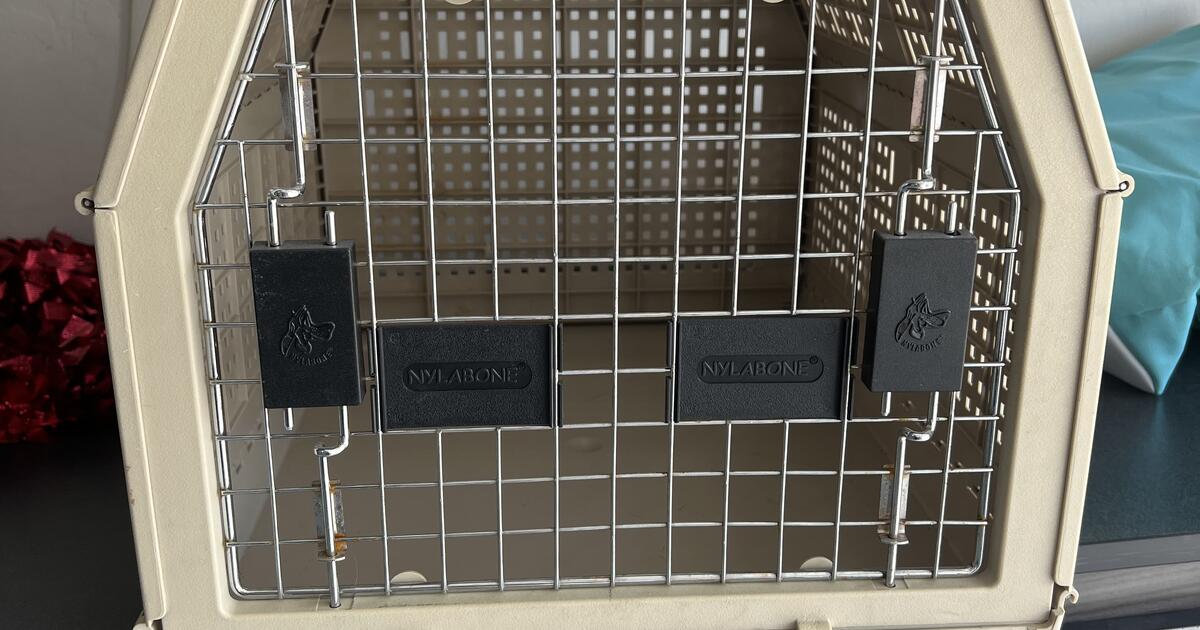 Nylabone Collapsible Folding Dog Pet Crate Carrier Door Top Access for