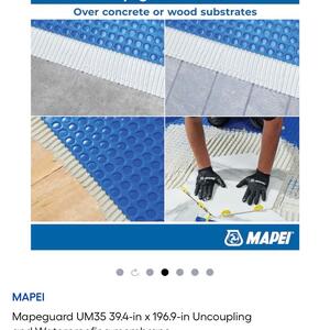 Mapei Uncoupling and Waterproofing Membrane
