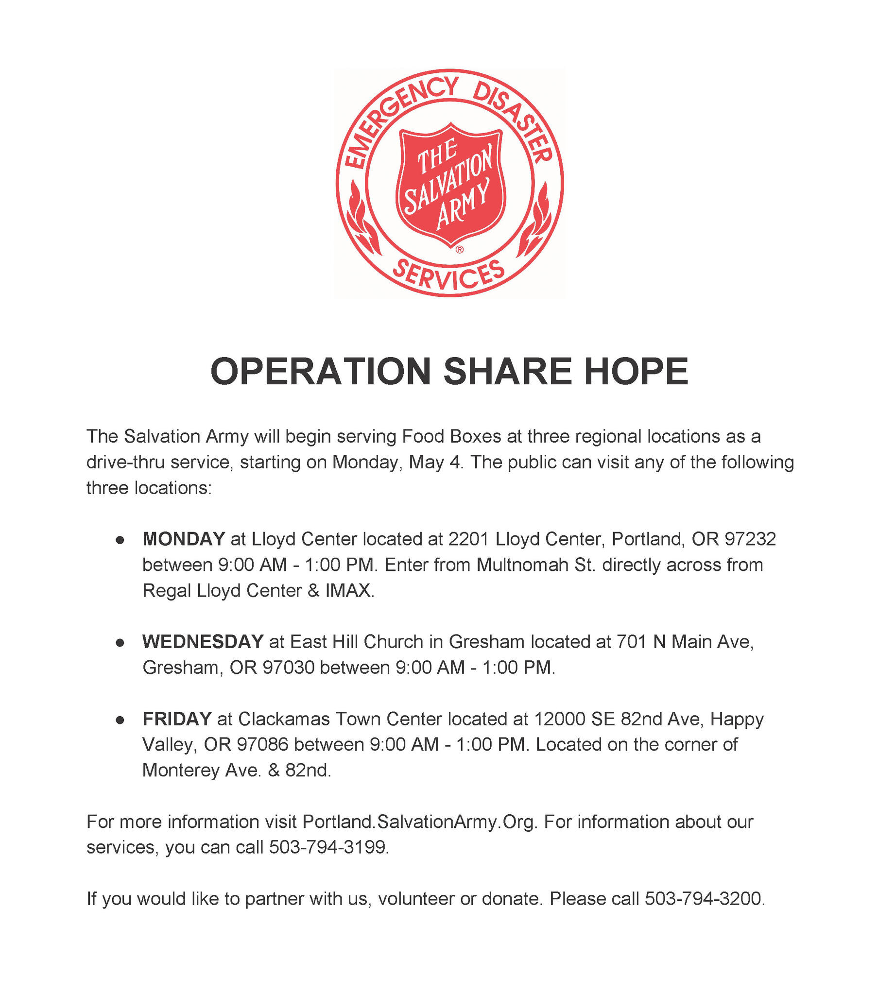 Community Care Initiative, Salvation Army offer free foodbox pickups