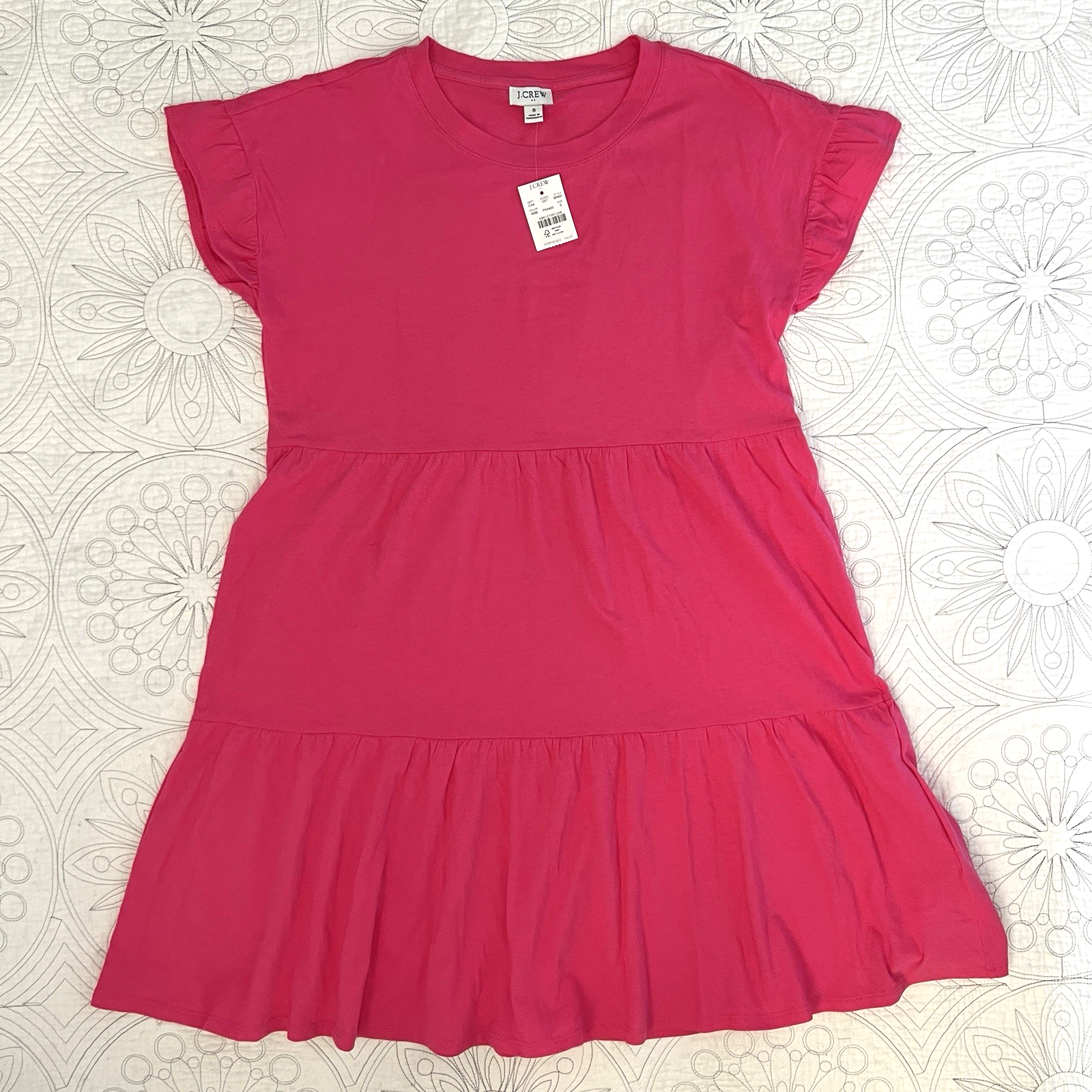 New J. CREW Pink Flutter Sleeve T-shirt Dress SMALL For $35 In Decatur, GA  | For Sale & Free  Nextdoor