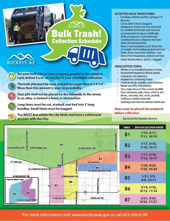 Bulk Trash Pickup Tomorrow in Sundance (City of Buckeye) — Nextdoor