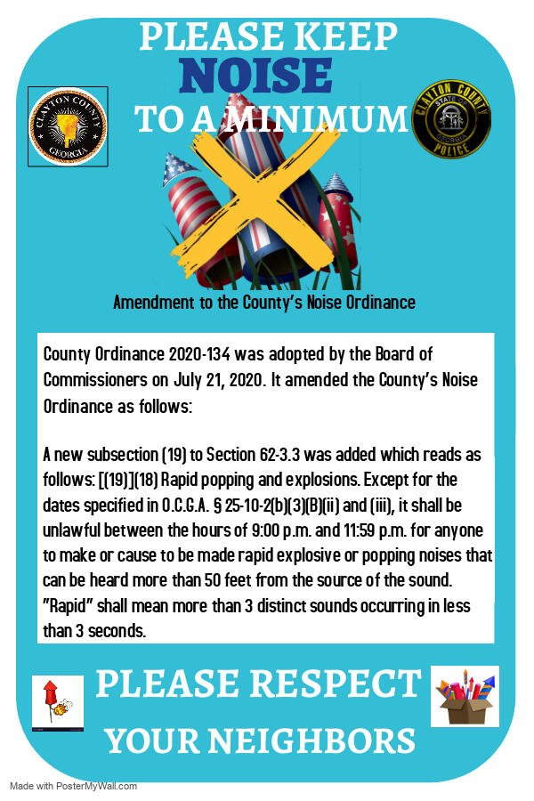 Clayton County Noise Ordinance Update (Clayton County Police Department