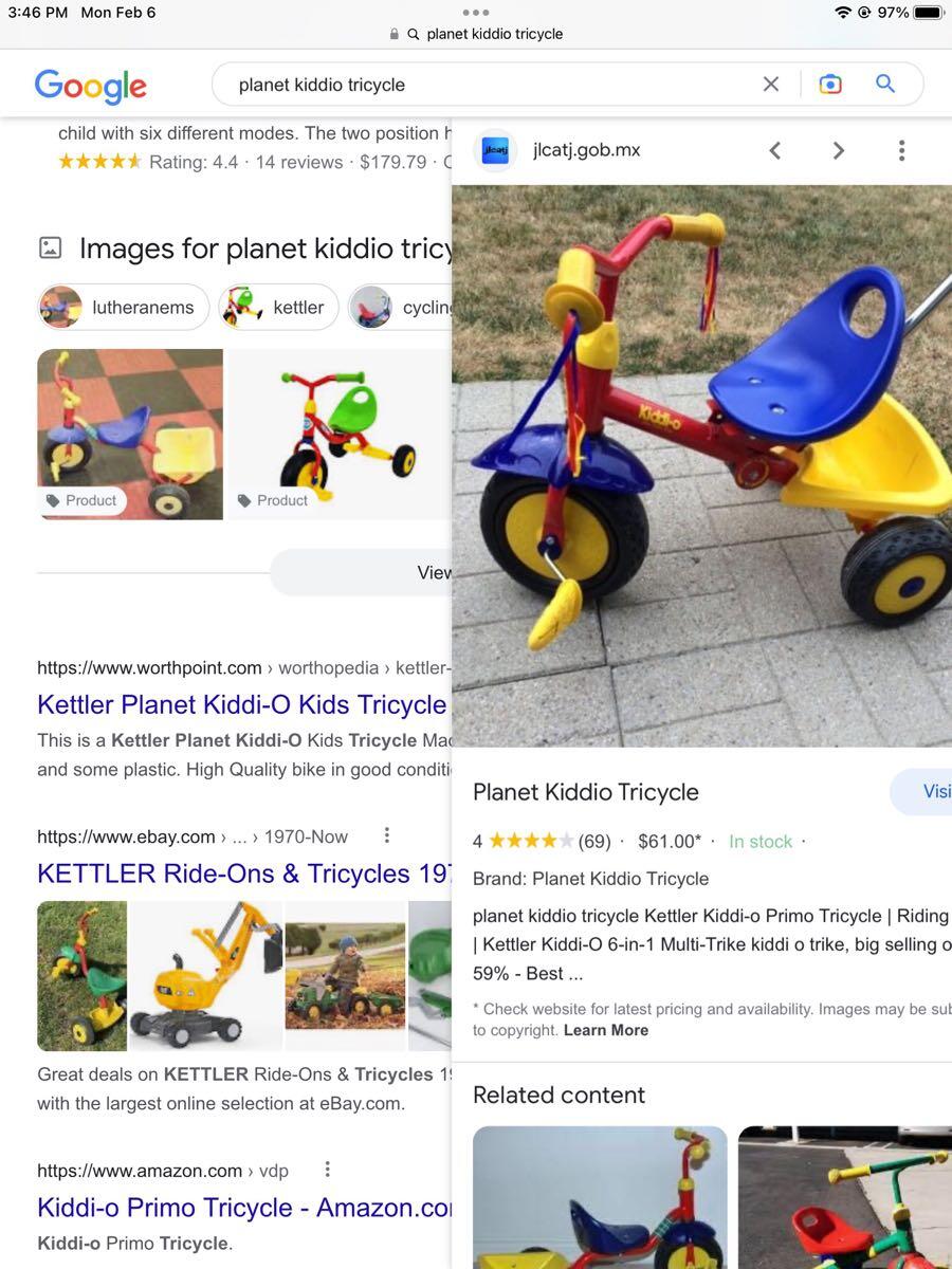 Planet shop kiddio tricycle