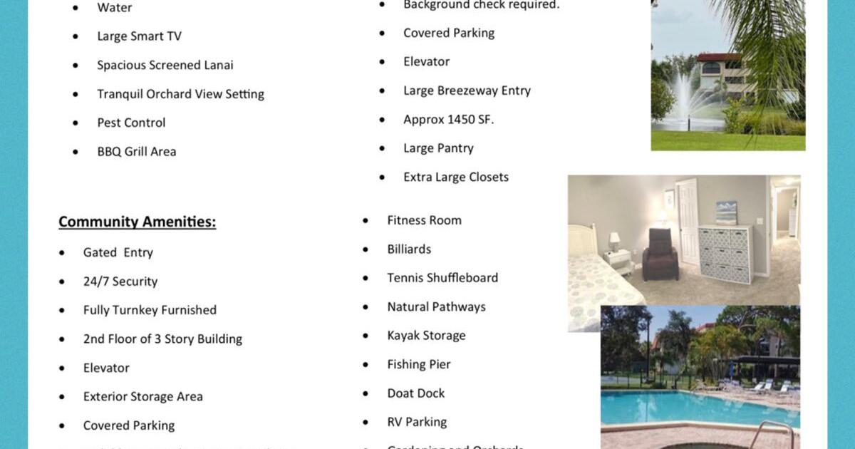 2/2 Furnished Condo Annual Rental in Rolls Landing for 1700 in Punta