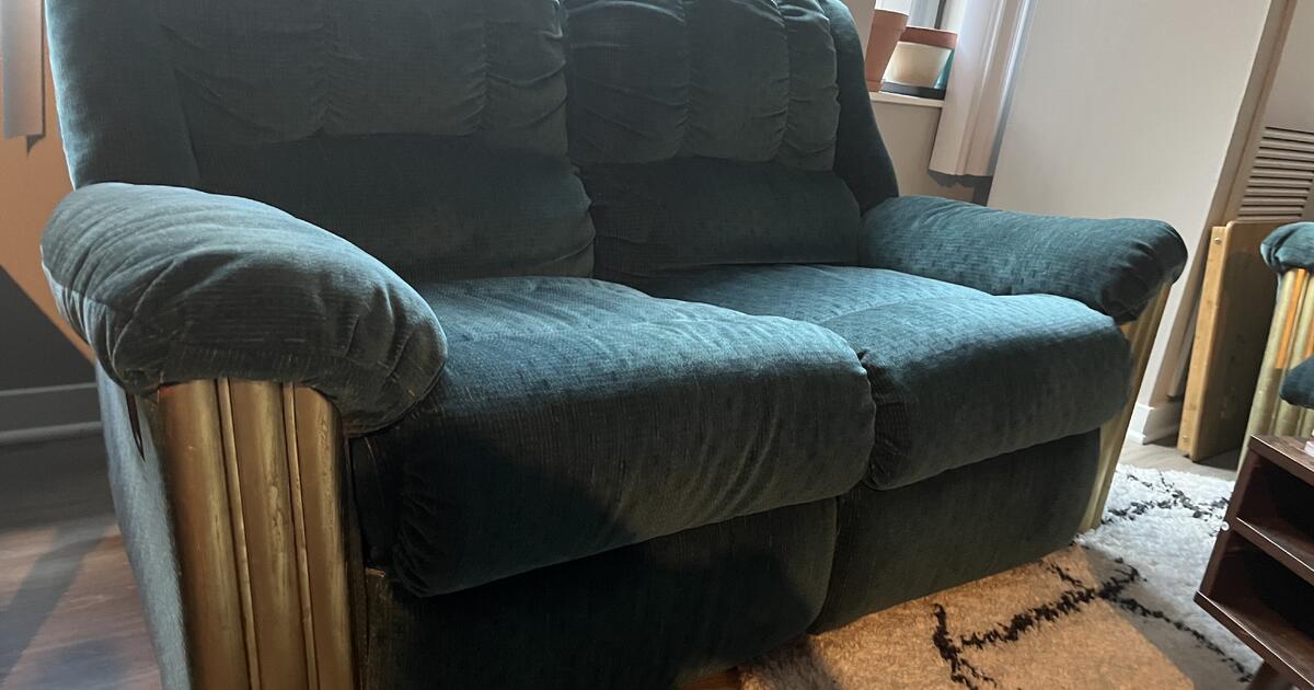 2 Green Loveseat Recliners for 400 in Chicago, IL For Sale & Free