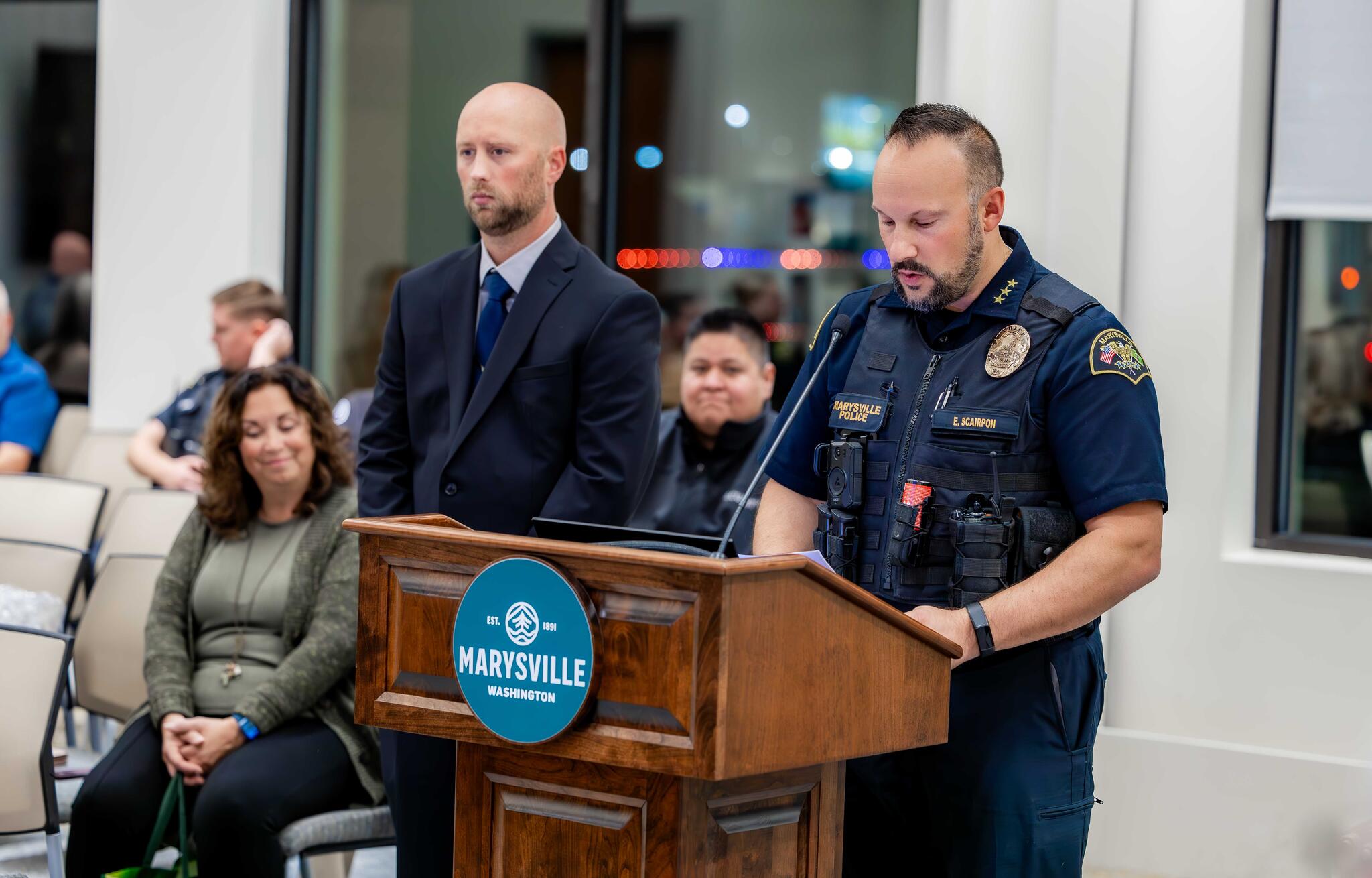 We proudly welcome two new police officers, Jason Thompson and Brent ...