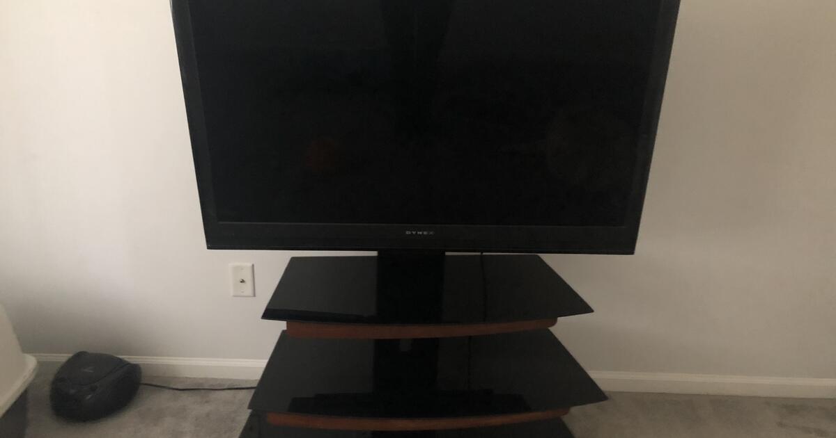 46” DYNEX TV with stand/shelving unit for Free in Pittsburgh, PA
