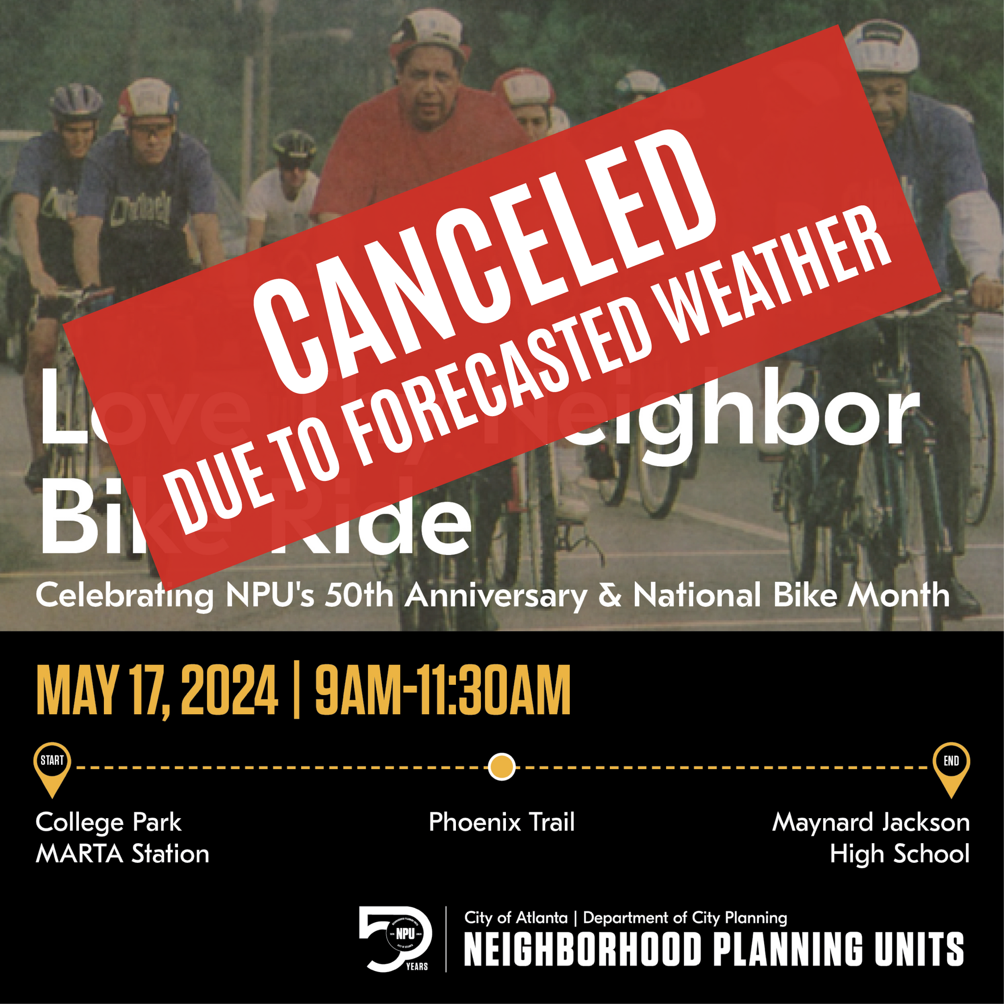 We’re sorry to announce the cancellation of the Love Thy Neighbor Bike ...