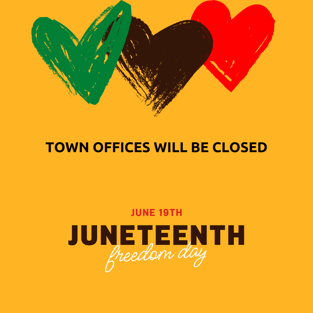 📣 **IMPORTANT REMINDER ** All Town Offices will be **closed** tomorrow