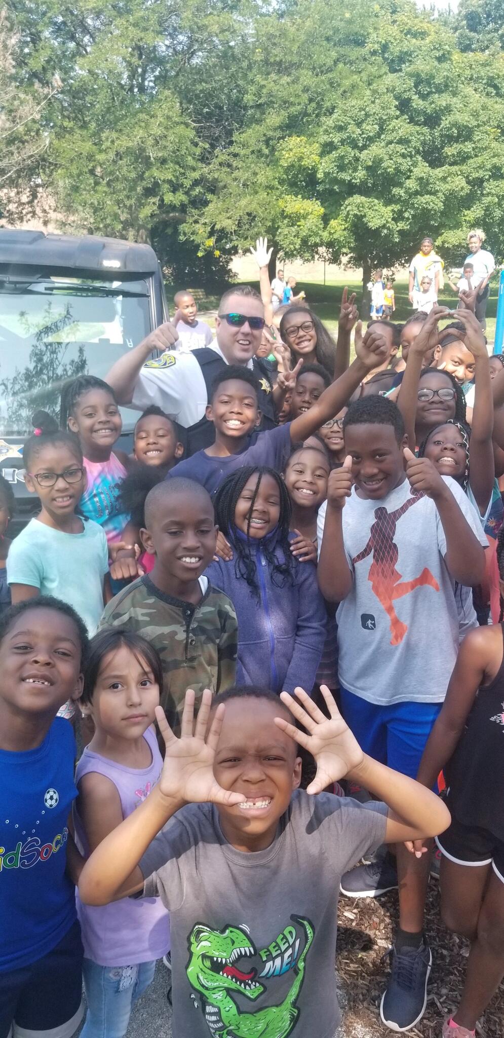 Police Chief Michael Jones Visits Summer Camp (Village of Matteson ...