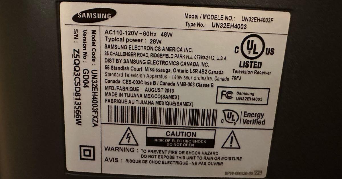 Samsung UN32EH4003FXZA Led Eh4003 Series TV 32Inch Class for Free in