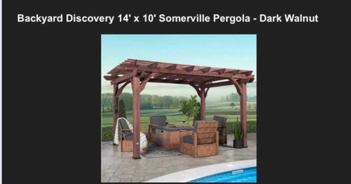 14’x10’ dark walnut Somerville Pergola for 950 in Port St. Lucie, FL