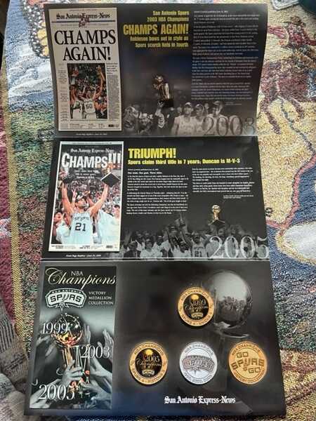 San Antonio Spurs 2005 Medallion Collection Complete