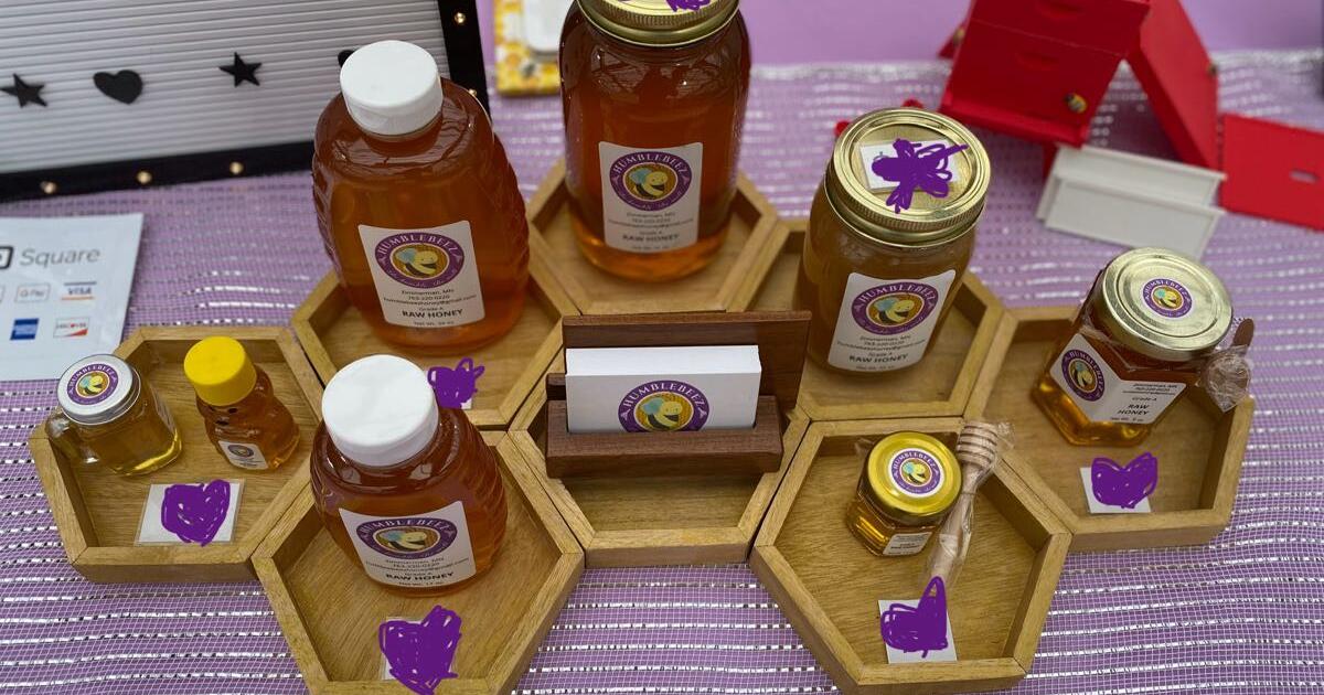 Raw local honey bee pollen beeswax propolis flavored creamed