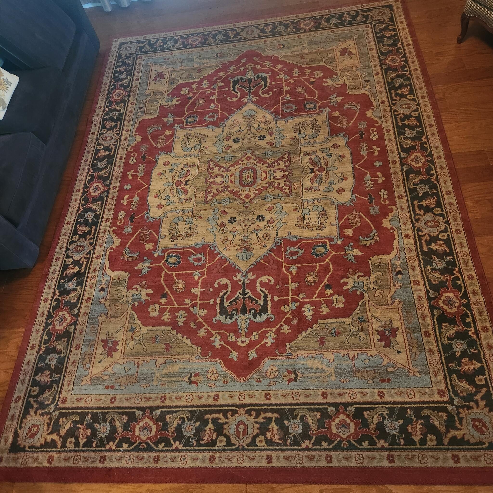 Persian motif area rug