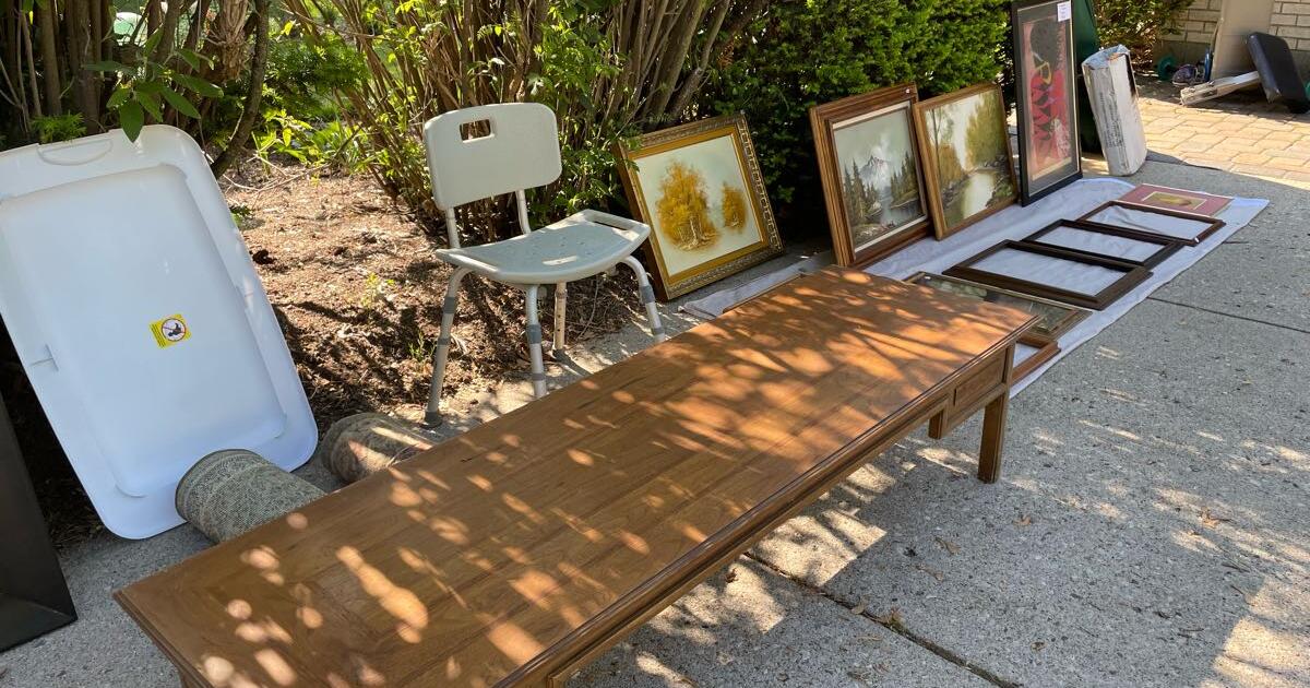 Garage sale today and Friday, 94, 1579 Trebein rd. for 1234 in