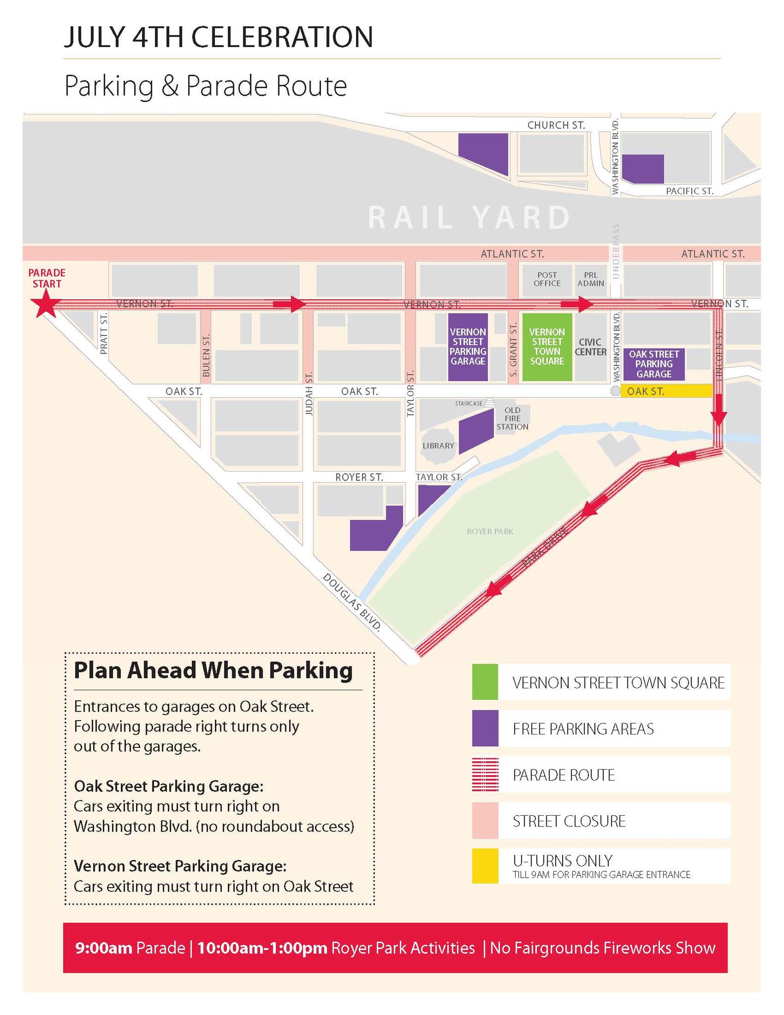 Downtown Parking & Street Closures (City Of Roseville, California ...