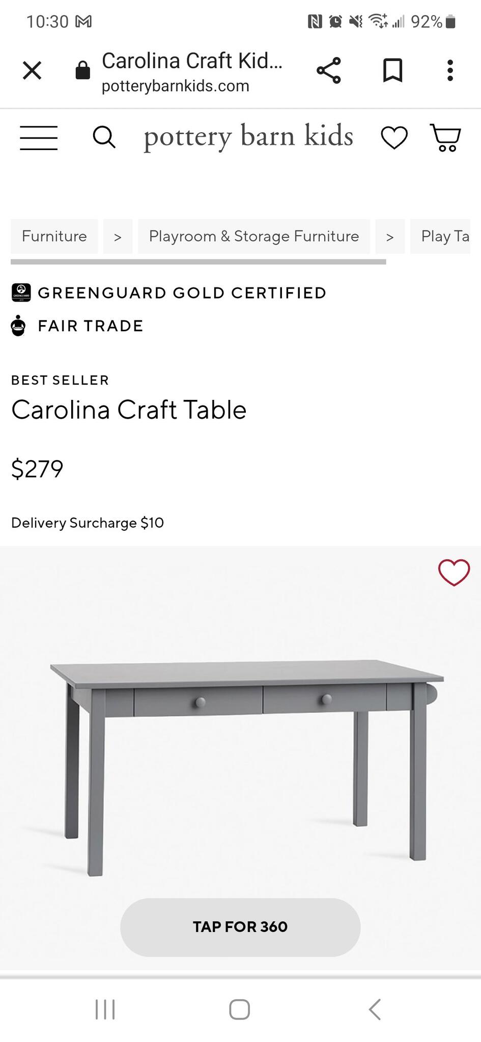 Carolina Craft Table