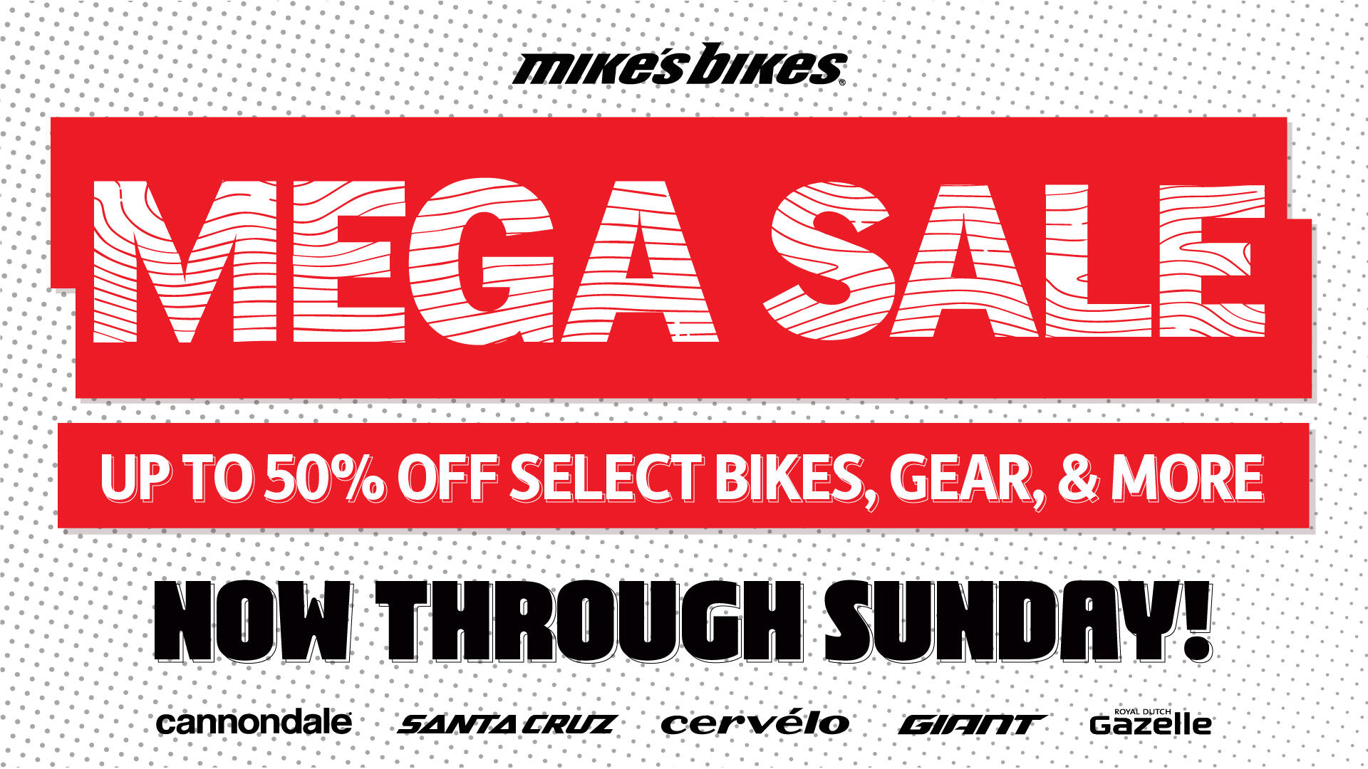 Mikes bikes mega sale 2018 on sale