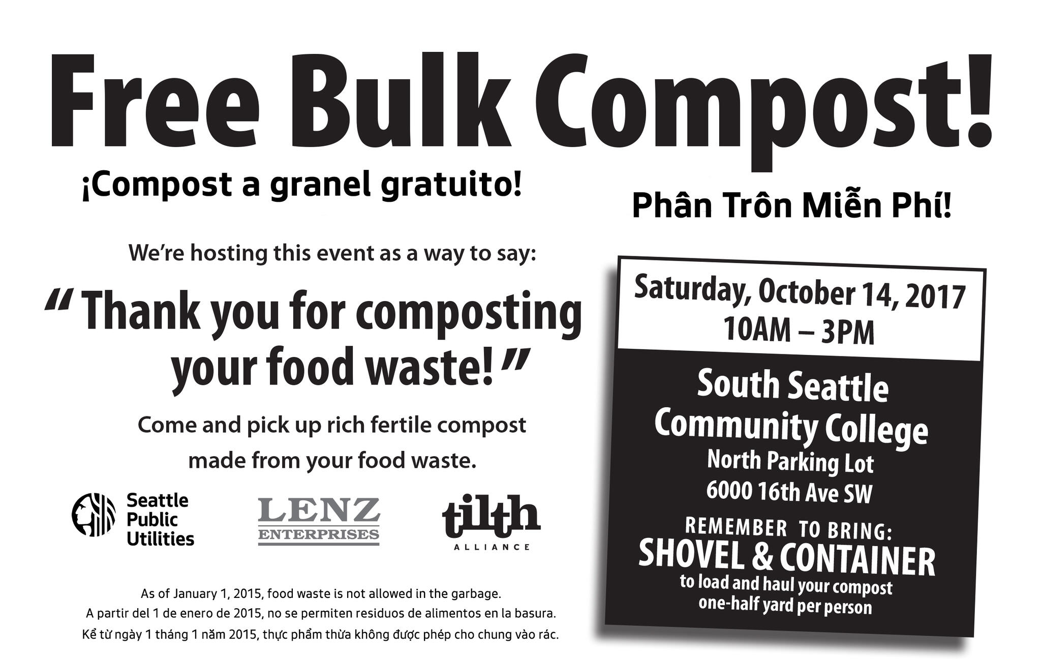 Free bulk compost (Seattle Public Utilities) — Nextdoor — Nextdoor