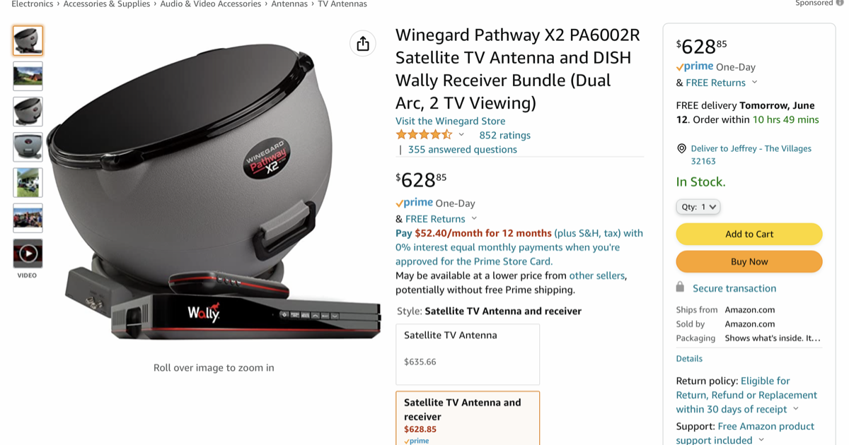 Portable Satellite Dish for 300 in Wildwood, FL For Sale & Free