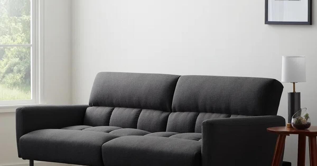 Futon Sofa Bed with Box Tufting for 120 in Kansas City, MO For Sale