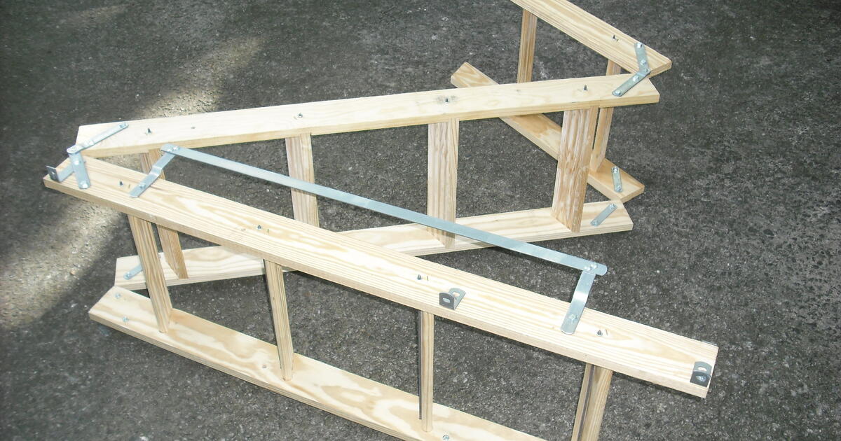 Folding Attic Stair Wood Pulldown Pull Down Ladder Stairs Wooden Marwin
