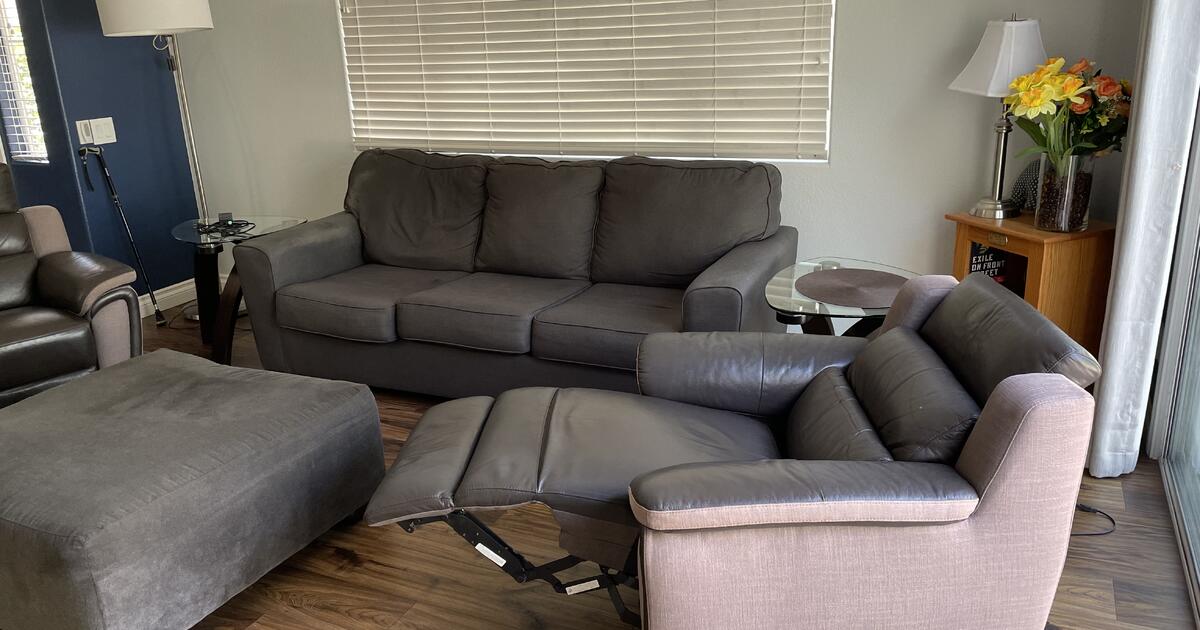 Couch, Hassock & 1powered recliner for Free in Henderson, NV For