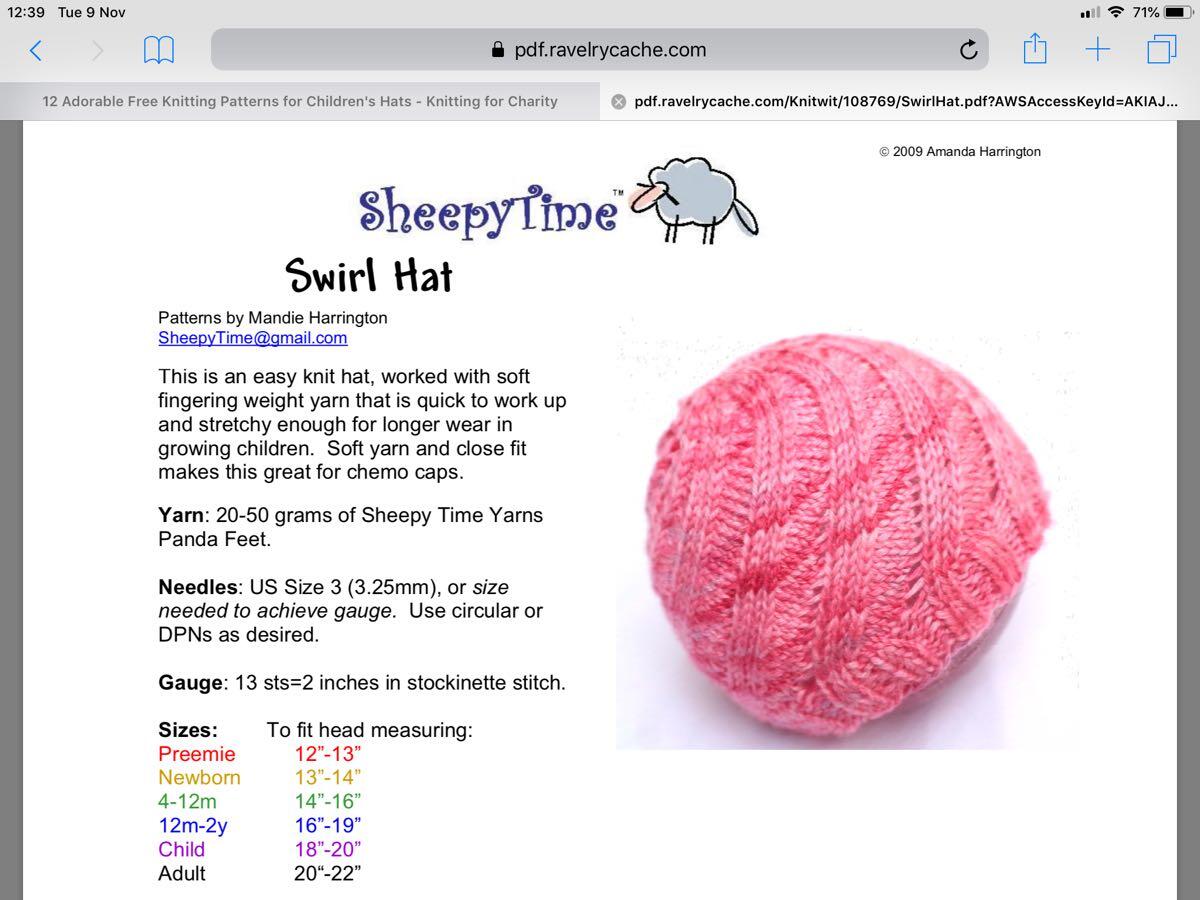 sheepy time swirl hat