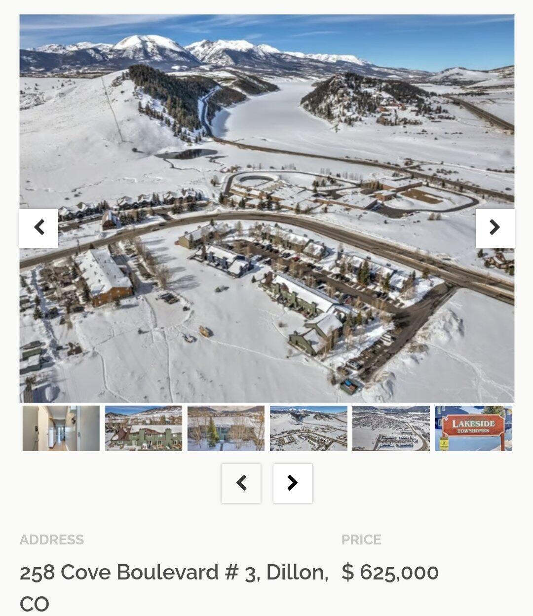 2 Bed 2 Bath Town Home for 625000 in Dillon, CO For Sale & Free