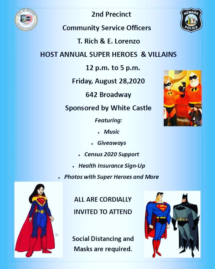 2nd Precinct to Host Superheroes & Villains Event (Newark Department of ...