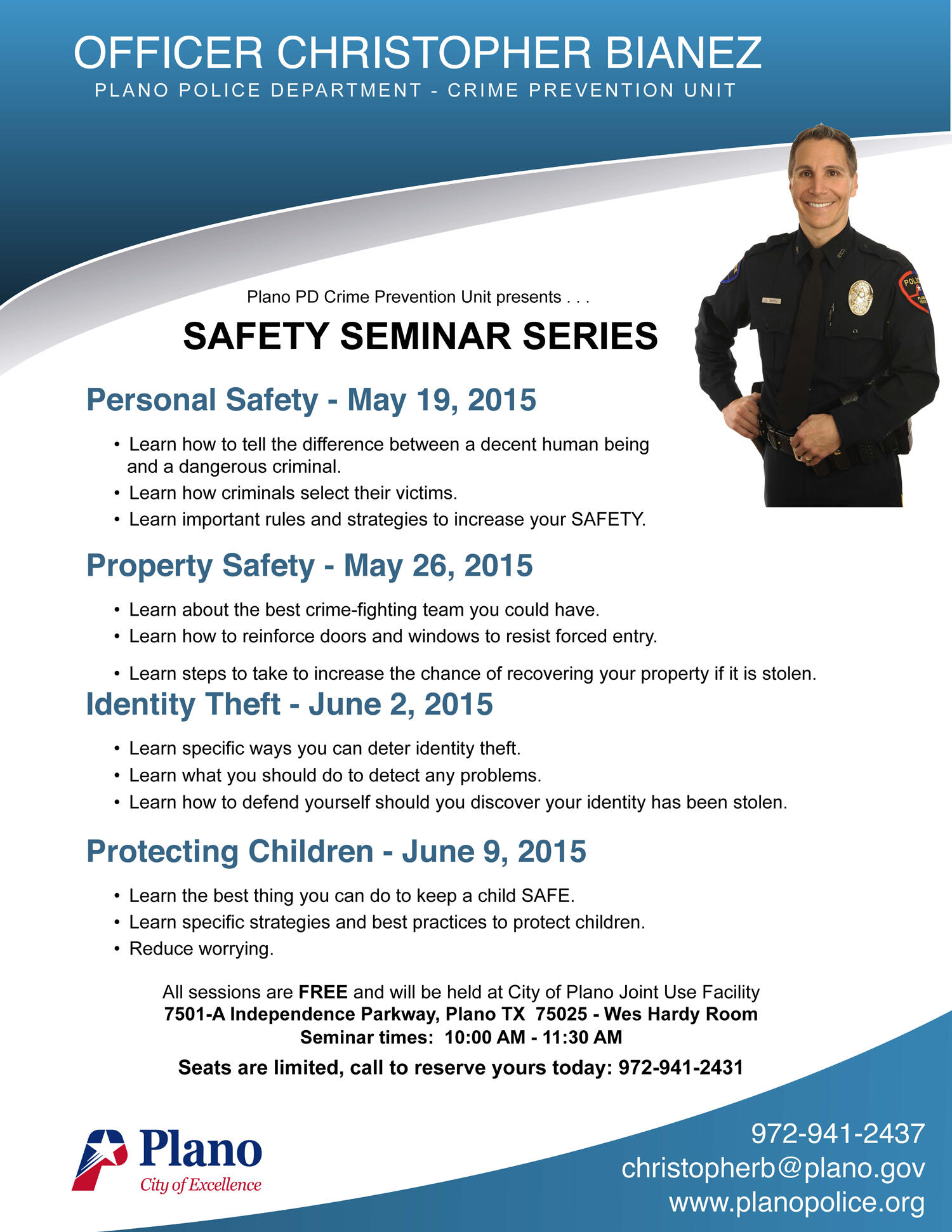 Safety Seminars (Plano Police Department) — Nextdoor — Nextdoor