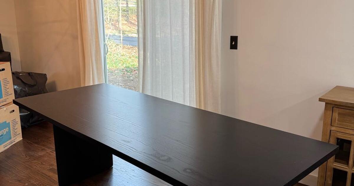 West Elm Campbell Plinth Dining Table for $750 in Rochester Hills, MI ...