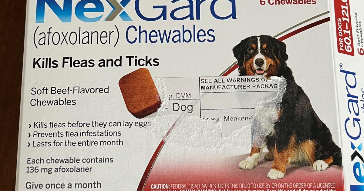 NEXGARD Chewables DOG Fleas & Ticks Medicine Expires 9/2025 for 40 in