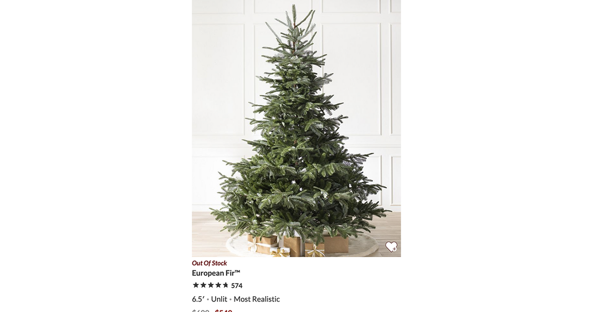 Christmas Tree Balsam Hill Artificial European Fir Christmas tree and