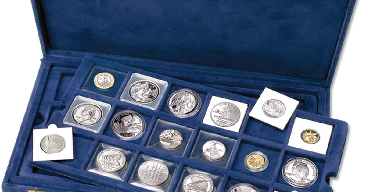 Personal coin presentation case blue for 45 in st louis mo for