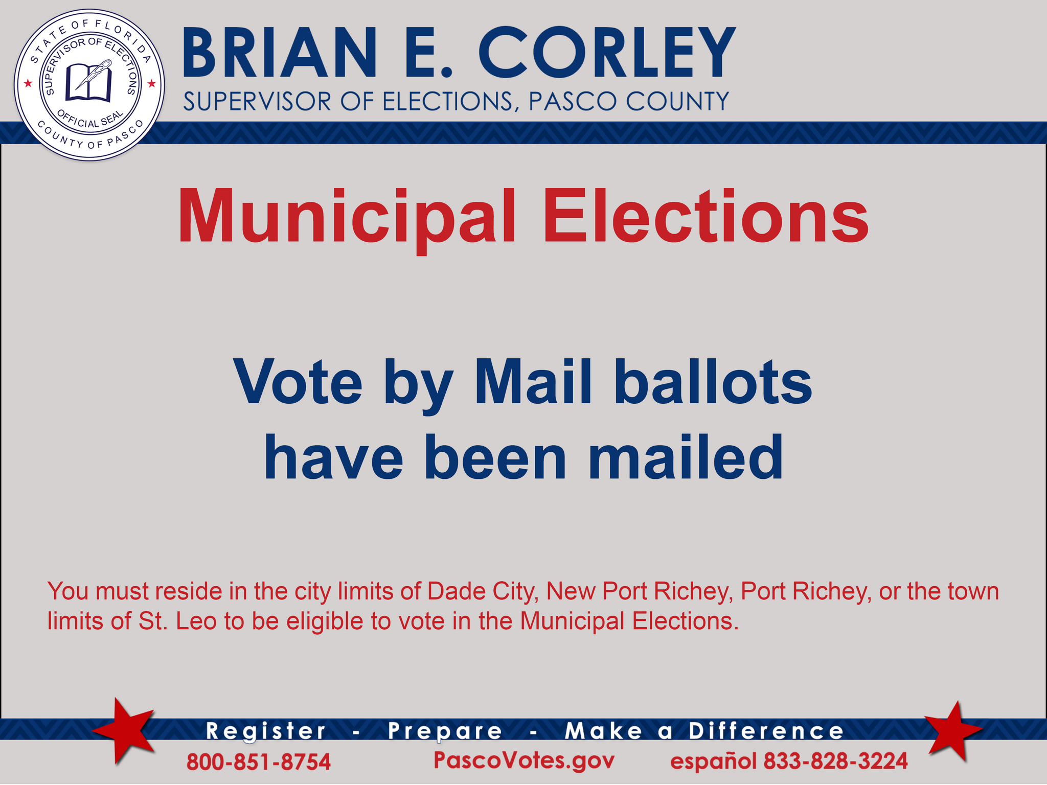 If you would like to request a Vote by Mail ballot, visit PascoVotes ...