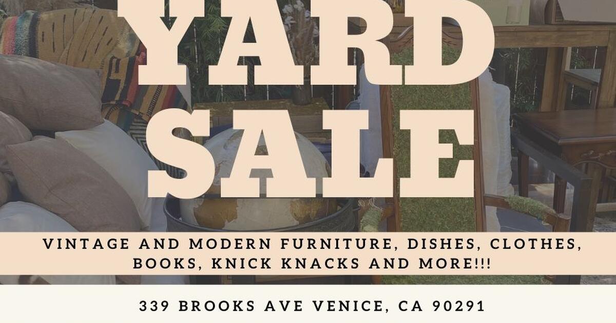 VENICE YARD SALE 10.07 in Venice, CA Finds — Nextdoor