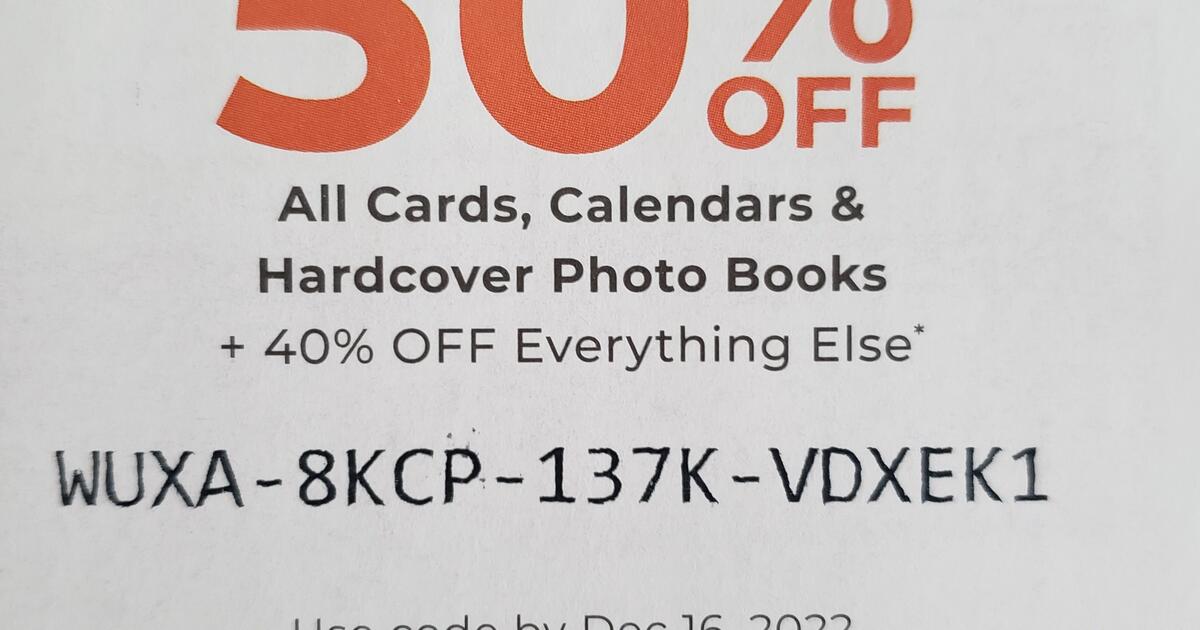 Shutterfly Coupon Code for Free in Osprey, FL For Sale & Free — Nextdoor