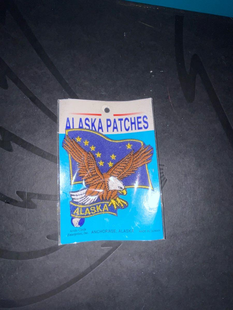 ALASKA STATE FLAG EAGLE SOUVENIR PATCH