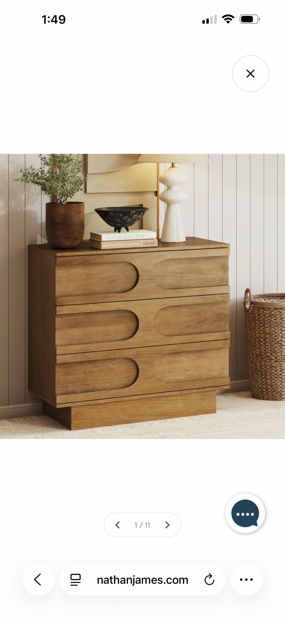 white christmas dresses Mid-Century Modern Acacia 3 Drawer Dresser main image 0