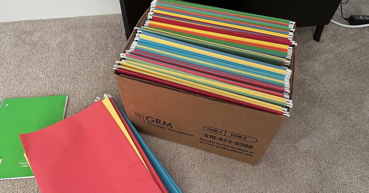 Free legal size hanging file folders for free in cameron park ca for