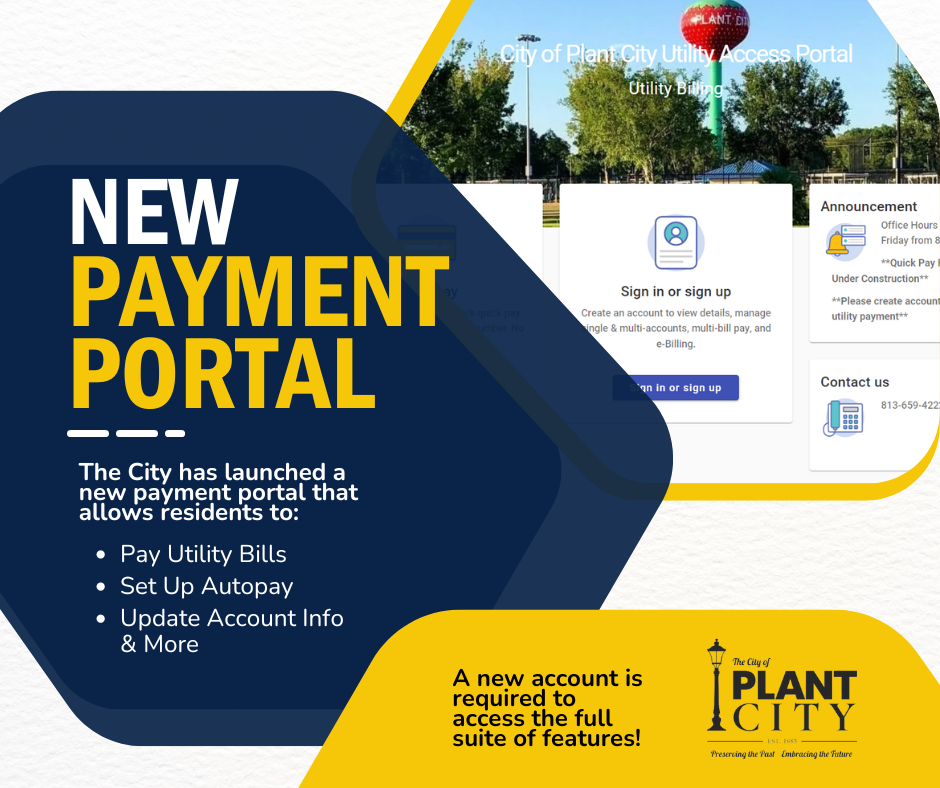The City has launched a new payment portal that allows residents to